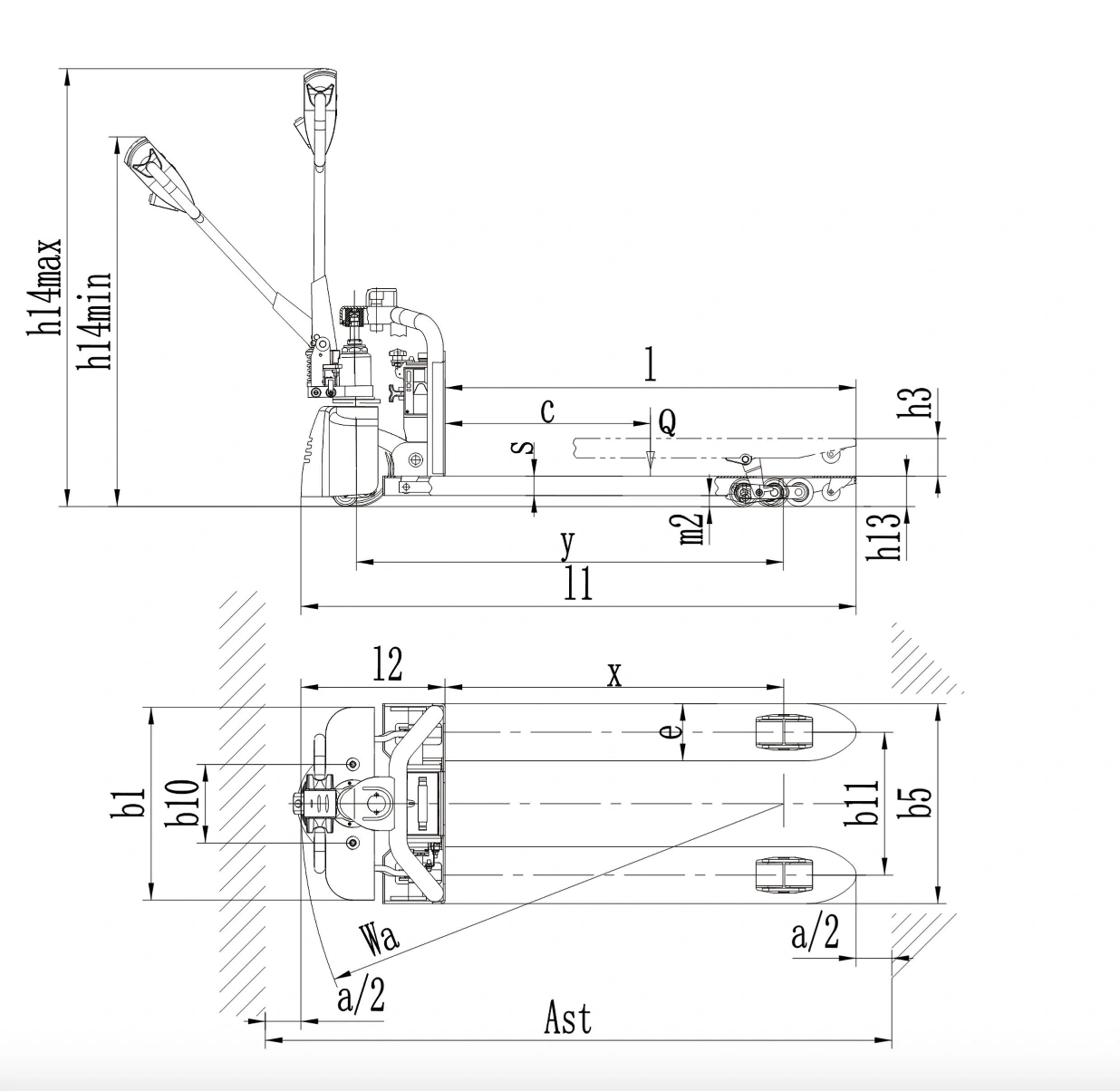 QSLiFT EPT20 Electric Pallet Truck, Capacity  2000KG - Слика 4
