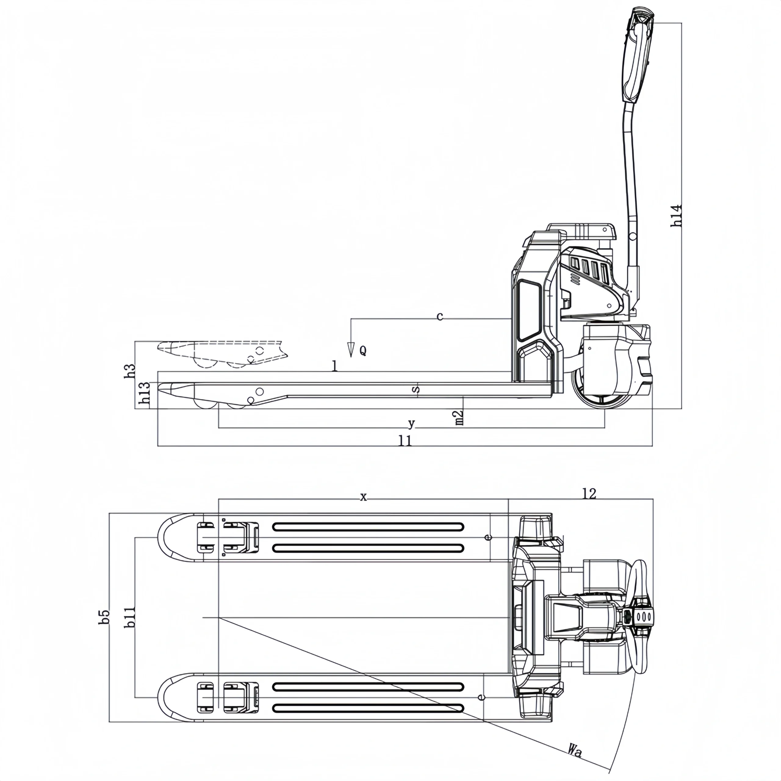 QSLiFT EPT20V Electric Pallet Truck, Capacity 2000Kg - Слика 4