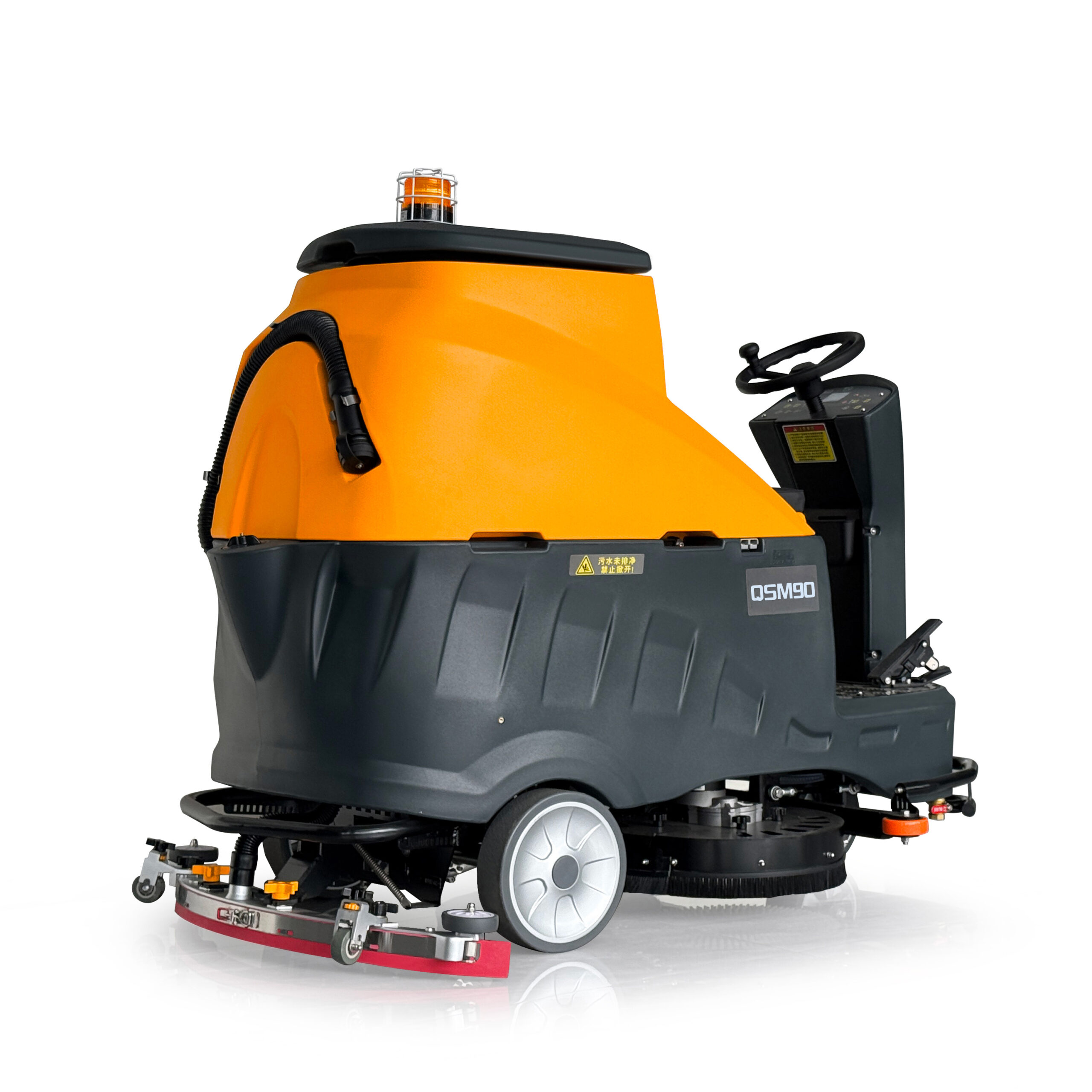 QSM90 Industrial Ride-On Floor Scrubber Dryer | 36V Heavy-Duty Cleaning Machine - Слика 8