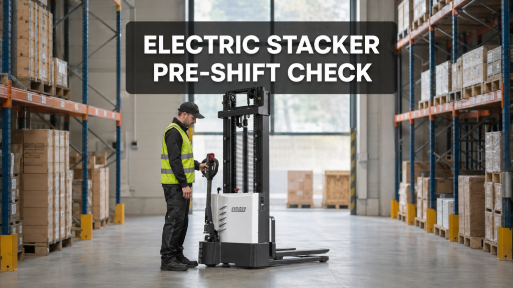 QSLIFT electric stacker pre-shift inspection checklist